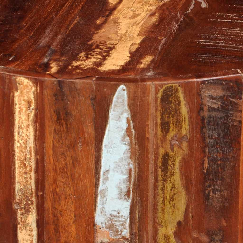 Coffee Table Multicolor Reclaimed solid wood, Iron 27.6 in diameter
