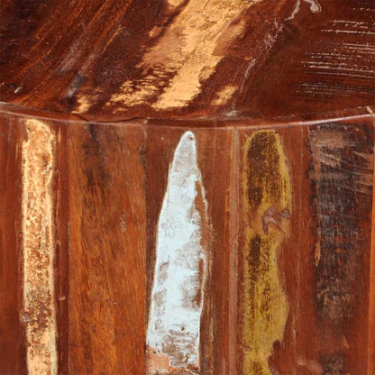 Coffee Table Multicolor Reclaimed solid wood, Iron 27.6 in diameter