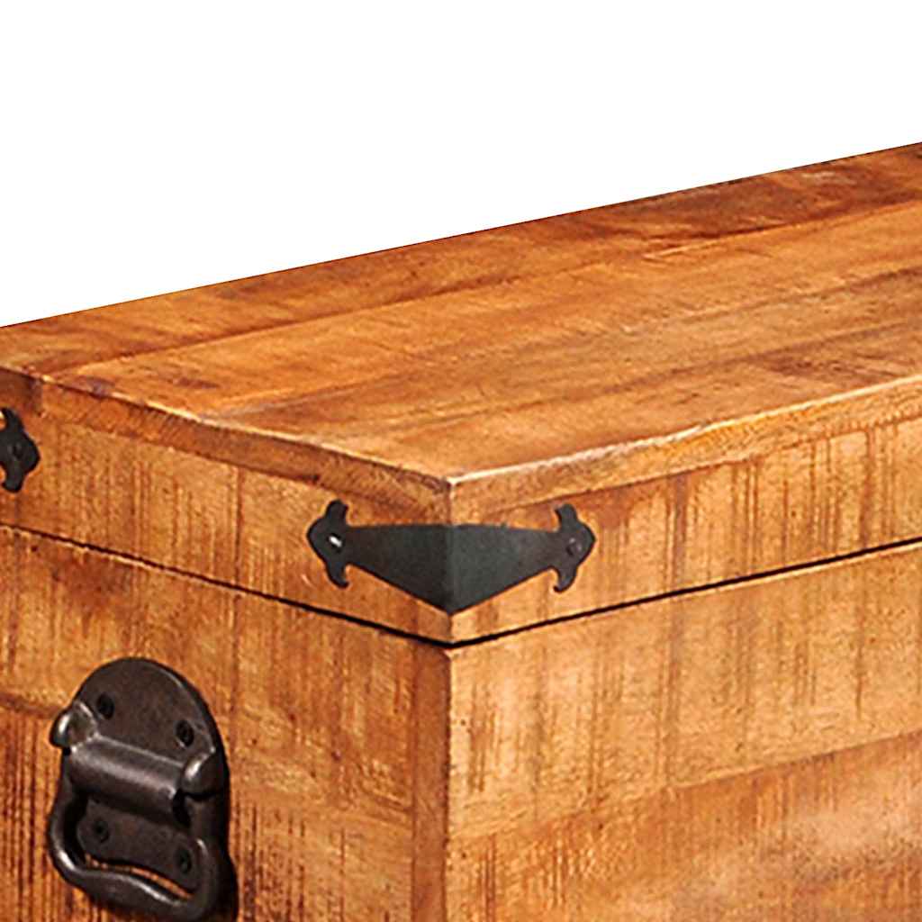 Storage Box Rough Mango Wood Multiple Sizes Included Sturdy