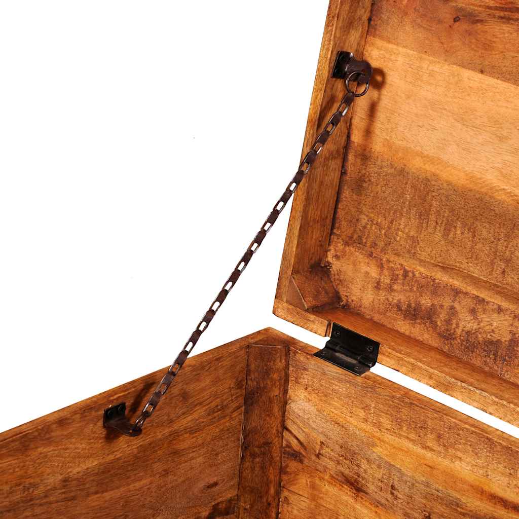 Storage Box Brown Rough mango wood 18.1 x 18.1 x 18.1 in