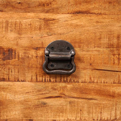 Storage Box Brown Rough mango wood 18.1 x 18.1 x 18.1 in