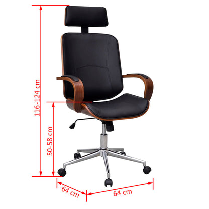 Office Chair Black Artificial Leather Standard