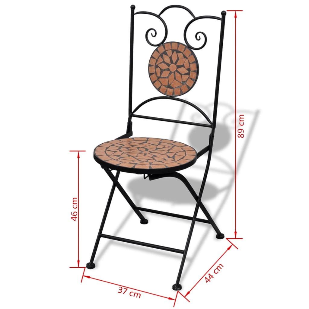 Patio Furniture Terracotta Powder-coated iron, ceramic tile Small