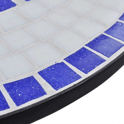 Patio Furniture Blue and White Powder-coated iron and ceramic tile