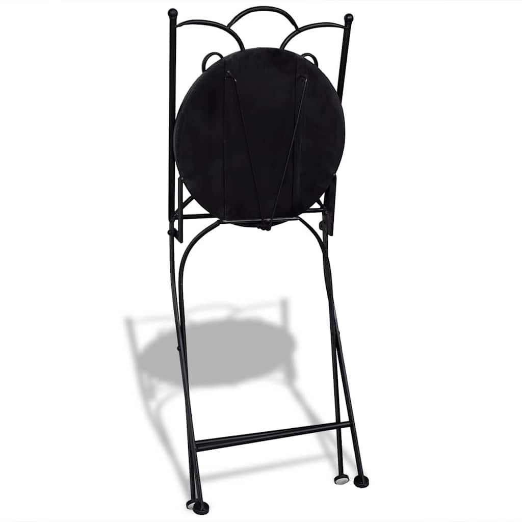Patio Furniture Blue and White Powder-coated iron and ceramic tile