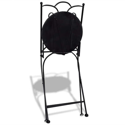 Patio Furniture Blue and White Powder-coated iron and ceramic tile