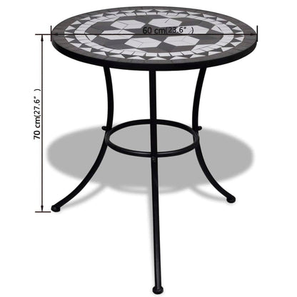 Patio Furniture Black and White Powder-coated steel and ceramic