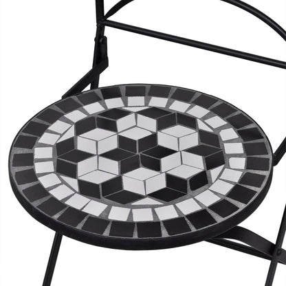 Patio Furniture Black and White Powder-coated steel and ceramic