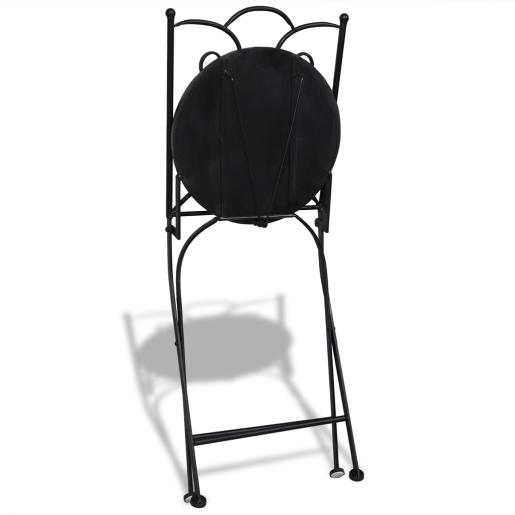 Patio Furniture Black and White Powder-coated steel and ceramic