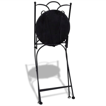Patio Furniture Black and White Powder-coated steel and ceramic