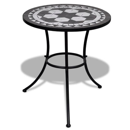 Patio Furniture Black and White Powder-coated steel and ceramic