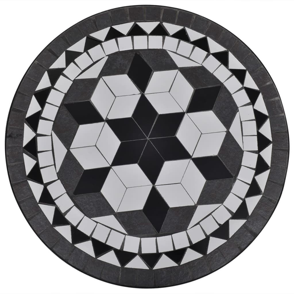 Patio Furniture Black and White Powder-coated steel and ceramic