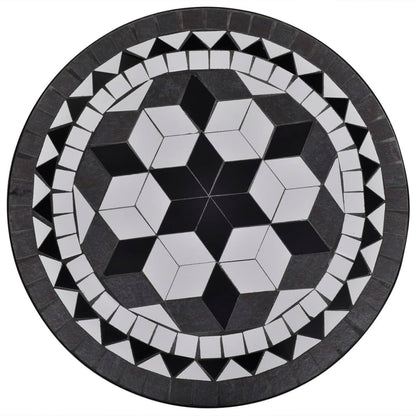 Patio Furniture Black and White Powder-coated steel and ceramic