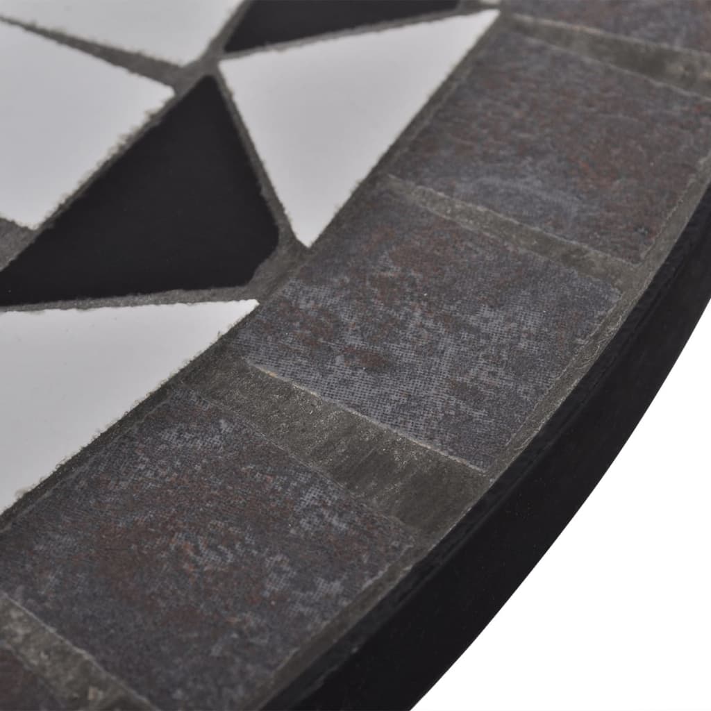 Patio Furniture Black and White Powder-coated steel and ceramic