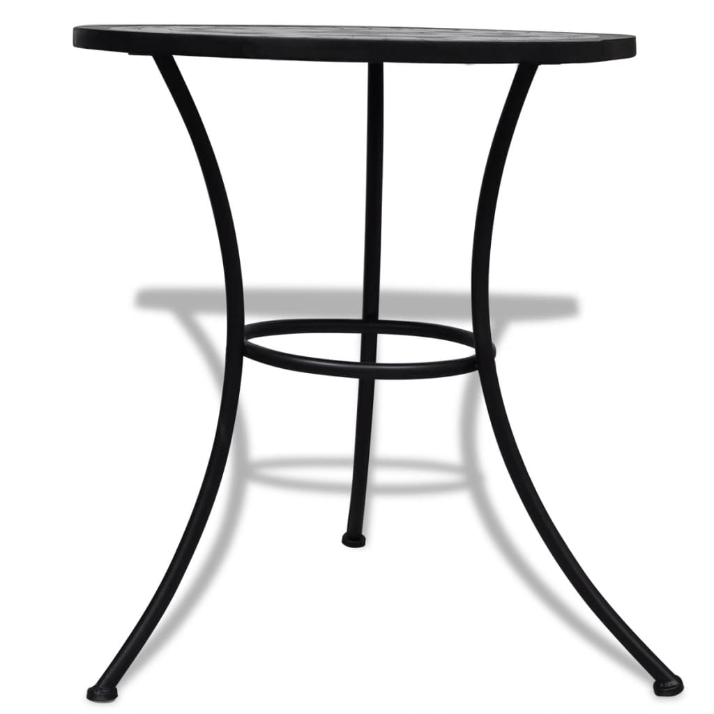 Patio Furniture Black and White Powder-coated steel and ceramic
