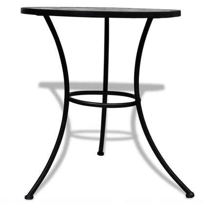 Patio Furniture Black and White Powder-coated steel and ceramic