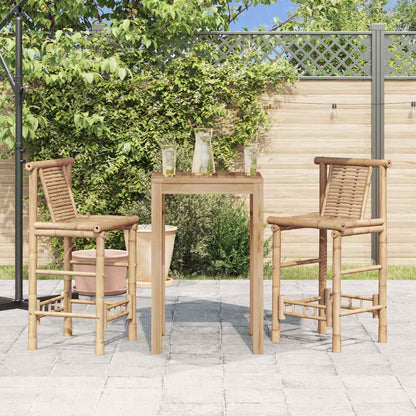 Counter Stools Set of 2 Bamboo Standard Durable Bar Stool