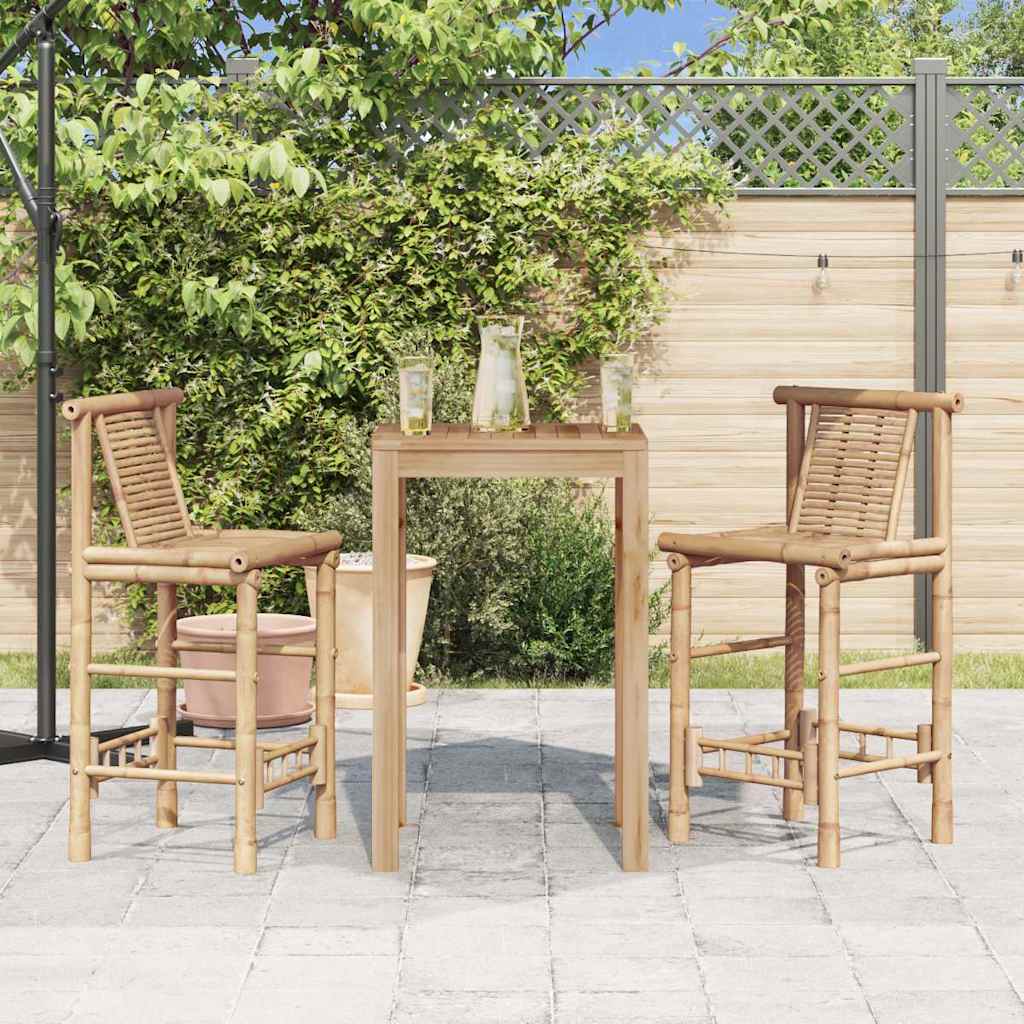 Counter Stools Set of 2 Bamboo Standard Durable Bar Stool
