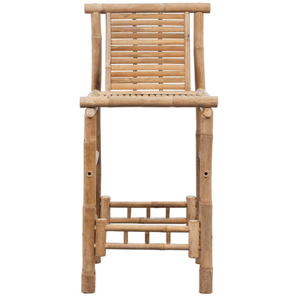 Counter Stools Set of 2 Bamboo Standard Durable Bar Stool