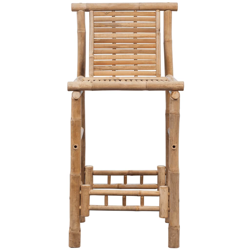 Counter Stools Set of 2 Bamboo Standard Durable Bar Stool