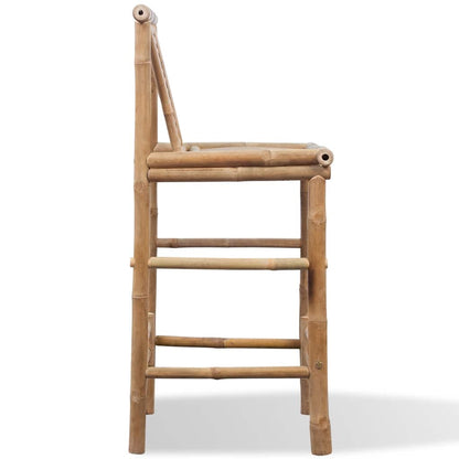 Counter Stools Set of 2 Bamboo Standard Durable Bar Stool