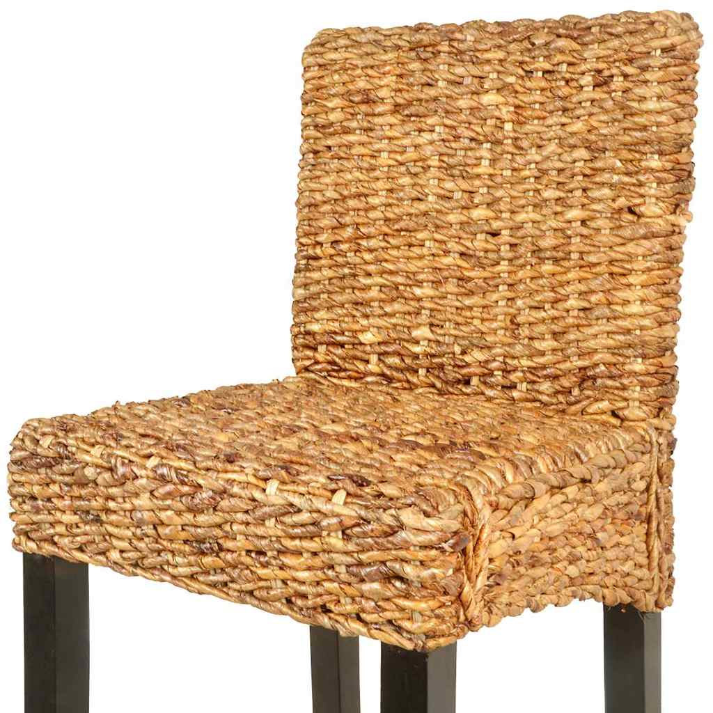 Bar Stool Set of 2 Dark Brown Mango wood Standard Durable