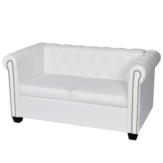 Sofa White Artificial leather, MDF, Plywood, Wooden frame