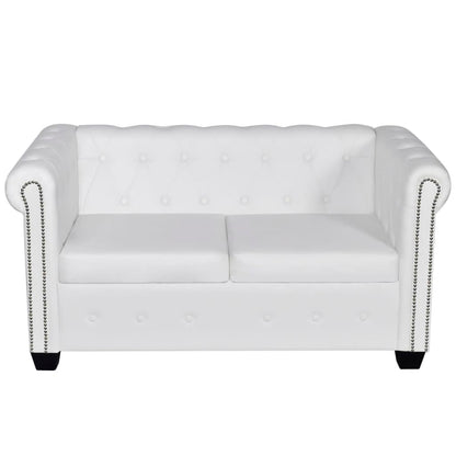 Sofa White Artificial leather, MDF, Plywood, Wooden frame