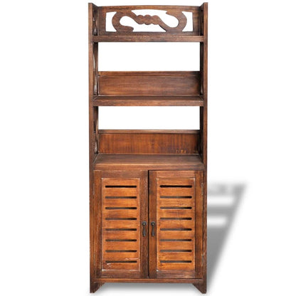 Bathroom Cabinet Brown Paulownia wood and plywood Medium