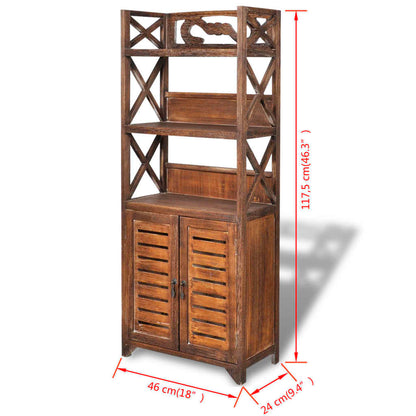 Bathroom Cabinet Brown Paulownia wood and plywood Medium