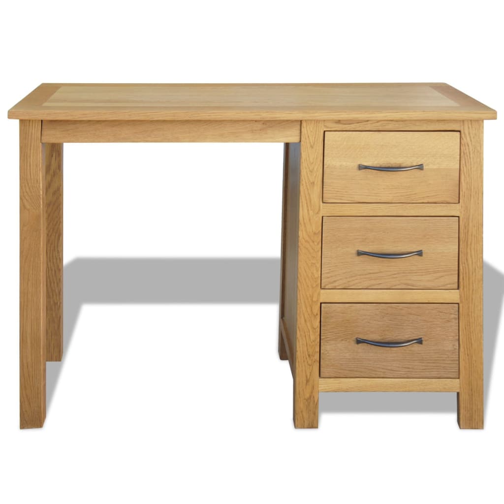 Desk Oak Solid Oak Wood Medium Desk Rectangular Traditional