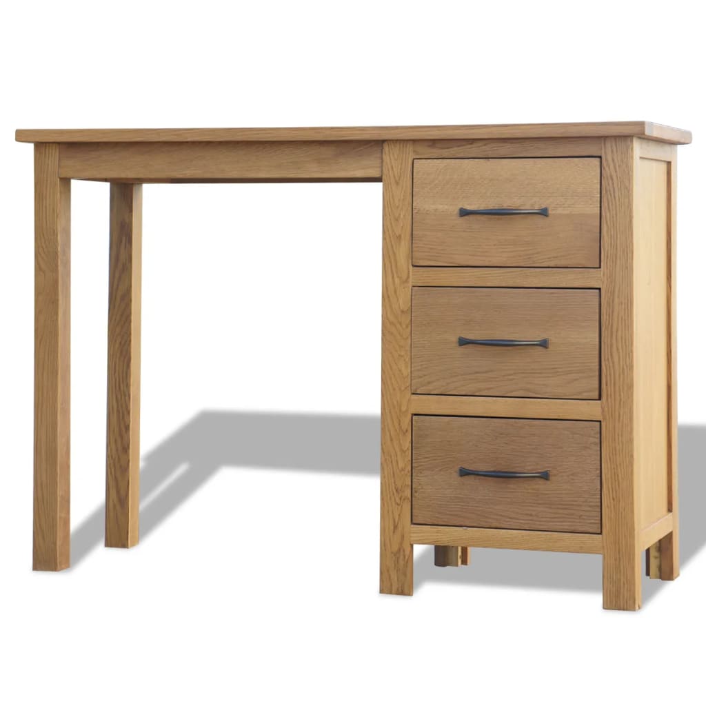 Desk Oak Solid Oak Wood Medium Desk Rectangular Traditional