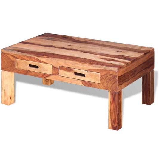 Coffee Table Brown Solid Acacia wood, Palisander wood Medium