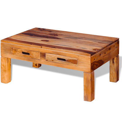 Coffee Table Brown Solid Acacia wood, Palisander wood Medium