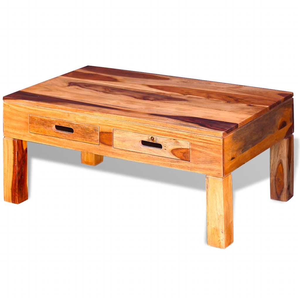 Coffee Table Brown Solid Acacia wood, Palisander wood Medium