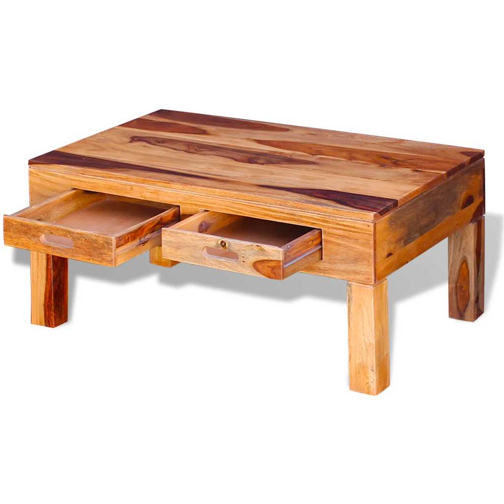 Coffee Table Brown Solid Acacia wood, Palisander wood Medium
