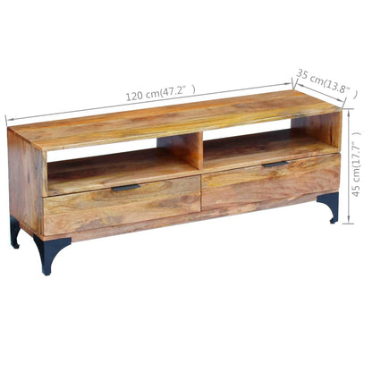 TV Stand Natural Mango Mango wood and steel 47.2 in TV Stand