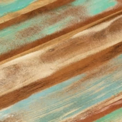 Coffee Table Set of 2 Multicolour Reclaimed wood and steel