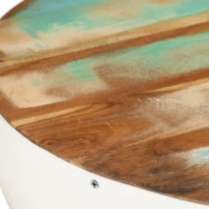 Coffee Table Set of 2 Multicolour Reclaimed wood and steel