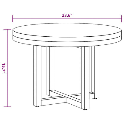 Coffee Table Multicolor Solid Teak Wood, Mango Wood, Resin Medium