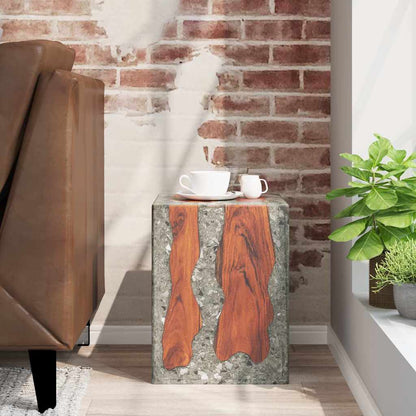 Stool Multicolor Solid teak wood Medium Durable Stool Square
