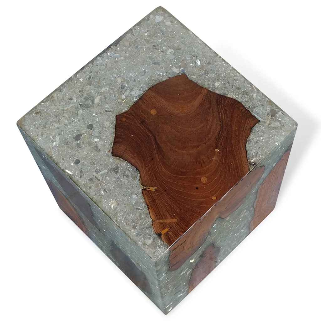 Stool Multicolor Solid teak wood Medium Durable Stool Square