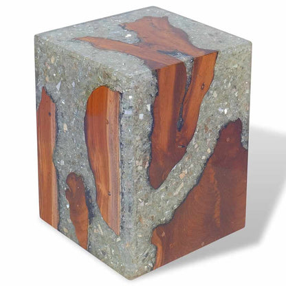 Stool Multicolor Solid teak wood Medium Durable Stool Square