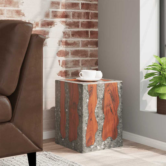 Stool Multicolor Solid teak wood Medium Durable Stool Square