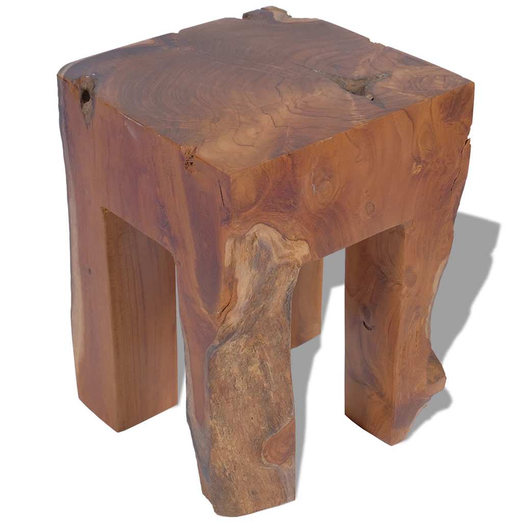 Stool Brown Solid teak wood Classic/Traditional Stool Square