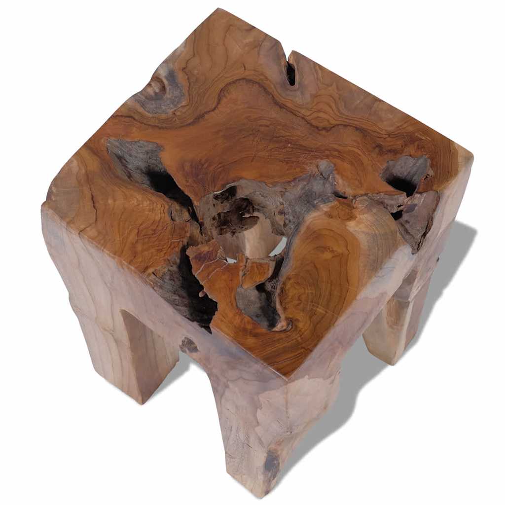 Stool Brown Solid teak wood Classic/Traditional Stool Square