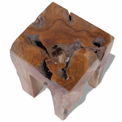Stool Brown Solid teak wood Classic/Traditional Stool Square