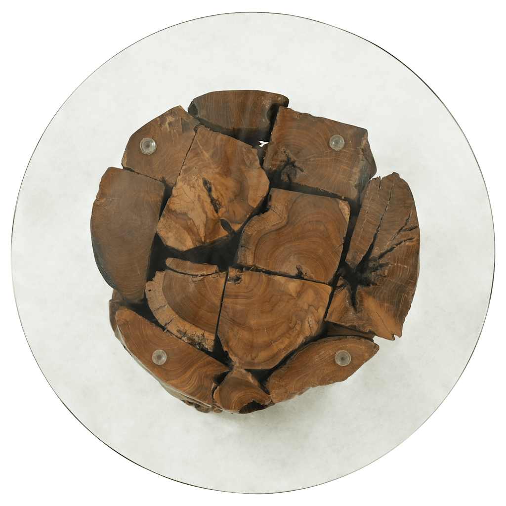 Coffee Table Brown Solid teak driftwood Medium Coffee Table