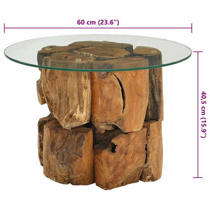 Coffee Table Brown Solid teak driftwood Medium Coffee Table