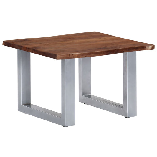 Coffee Table Brown and silver
